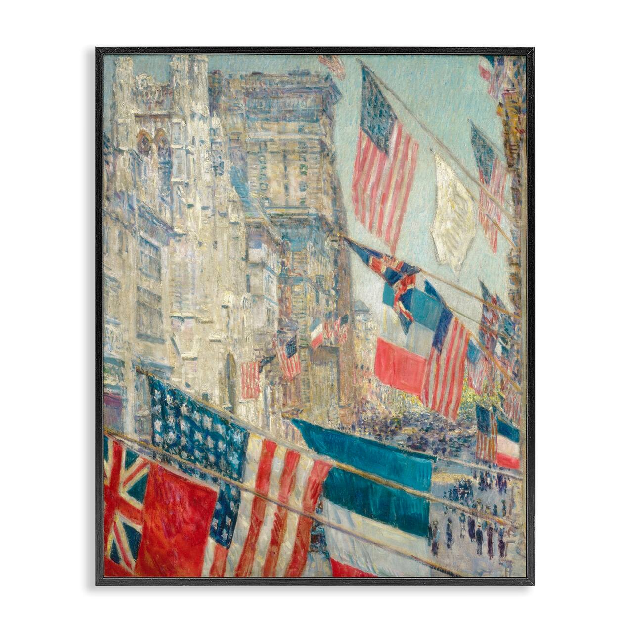 Stupell Industries Classic Americana Flags Framed Giclee Art